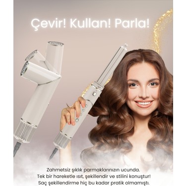 Mieco Aria 8 In 1 Şampanya Renkli İyon Özellikli Saç Kurutma Fiyatı
