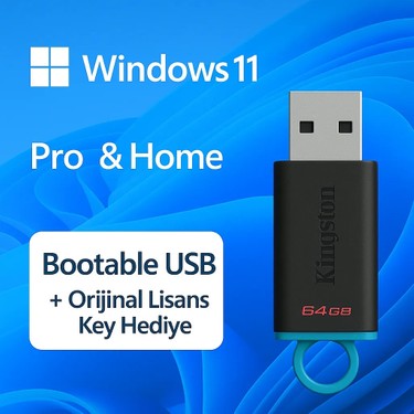 Microsoft Windows 11 Pro & Home Kurulum USB'si + Orijinal Fiyatı