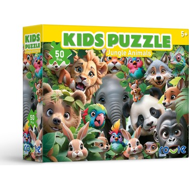 Orman Hayvanları Çocuk Puzzle (50 Parça) 34×48 cm Fiyatı