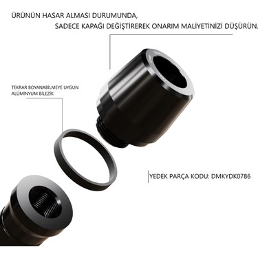Dmk -Kawasaki ZX4RR Uyumlu Grenaj Koruma Takozu (Siyah) Fiyatı