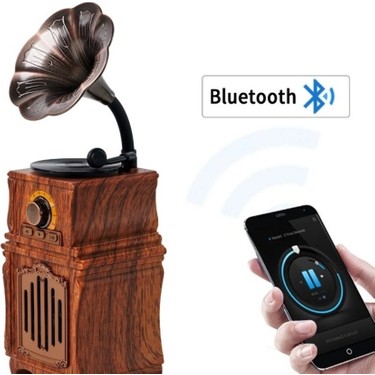 Serreha Nostaljik Gramofon Tasarımlı Bluetooth Hoparlör | Fiyatı