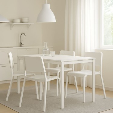 み~　すべておまとめ分 IKEA Teodores Mutfak Sandalyesi 46 x 80 cm 2 Adet Beyaz Fiyatı