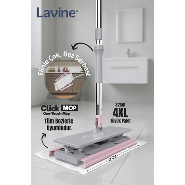 obido Lavine Click Mop 8 Adet Bez Asansörlü Mekanizma 32CM. Fiyatı