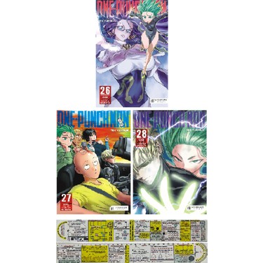 One Punch Man 26-27-28. Ciltler Manga Seti + Mat. Öğreten Kitabı