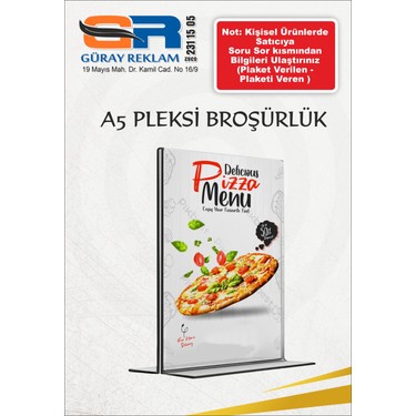 15X20 cm A5 T-Tipi Dikey Şeffaf Pleksi Föylük Menü Masaüstü Fiyatı