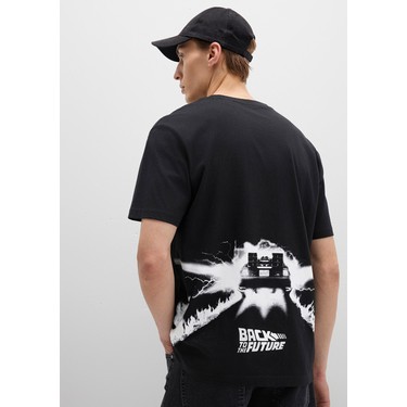 Mavi Back to the Future Baskılı Siyah Tişört 0612924-900 Fiyatı