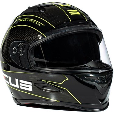 Zeus ZS-1800B Gloss Carbon AM8 Fluo Yellow Kapalı Kask Fiyatı