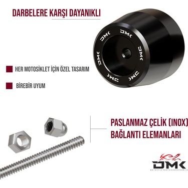 Kawasaki ZX4RR Uyumlu Ön Aks Koruma Takozu (Siyah) Fiyatı