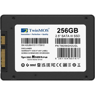 TwinMOS 256GB 2.5'' SATA3 SSD 580 MB/s Okuma Hızı 550 MB/s Fiyatı