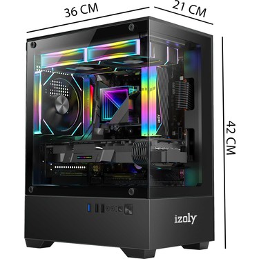 Norivicious İzoly Venus 3 x 120MM Argb Fan 450W Psu M-Atx Gaming Case Fiyatı