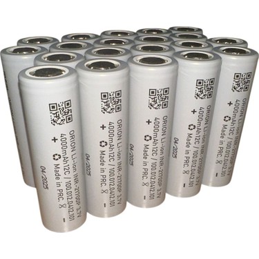 21700 3.7V 4000 Mah 12C Li-Ion Pil - 20 Adet Fiyatı