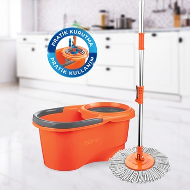 Macromax Focus Mikrofiber Temizlik Seti Pedalsız Döner Fiyatı