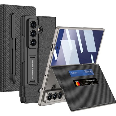 Galaxy Z Fold 7 Suni Deri Tasarımlı Kalem Bölmeli Kıpta Fiyatı