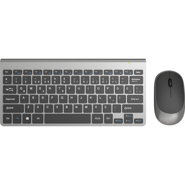 İzoly KM9500 Kablosuz Q- Klavye Mouse Set Siyah-Gümüş Fiyatı