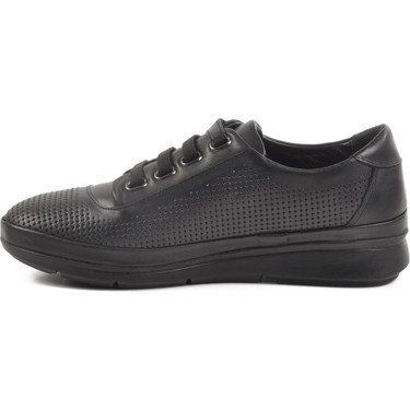 Voyager 7666 Z Siyah-Siyah Hakiki Deri Kadın Günlük Ayakkabı Fiyatı