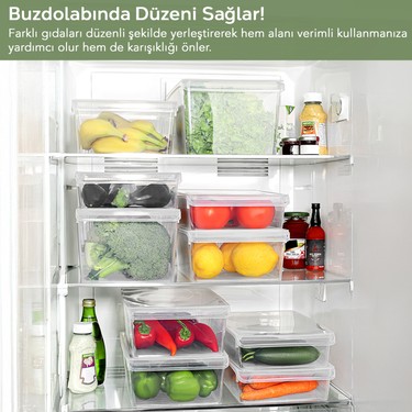 9'lu Kapaklı Buzdolabı Düzenleyici Set - Meyve Sebze Saklama Fiyatı