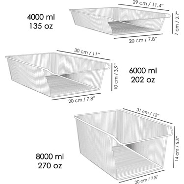 6'lı Buzdolabı Düzenleyici Set - Dolap Içi Organizer Sepet Fiyatı