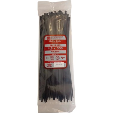 Pemsan Klips Kablo Bağı 4.8X350 Siyah (100LÜ Paket) Kablo Fiyatı