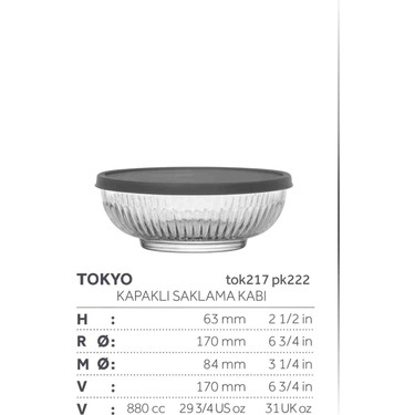 Lav Tokyo Cam Oval Saklama Kabı 4'lü Siyah Kapak Tek Bölmeli Fiyatı