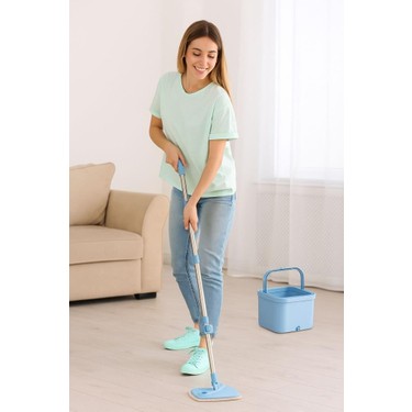 Flora Kare Spin Mop Set, Temiz ve Kirli Suyu Ayıran Fiyatı