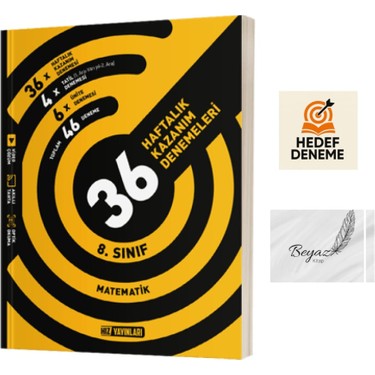 Hız 8.sınıf 36 Haftalık Matematik Denemeleri Hedef Deneme Kitabı