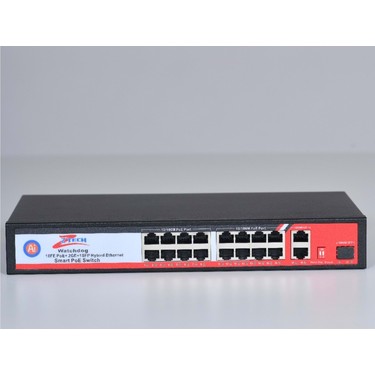 Ztech ZR-P1602FN 16+2+1 Poe Switch 260W +2 10/100/1000 Sfp ( Fiyatı