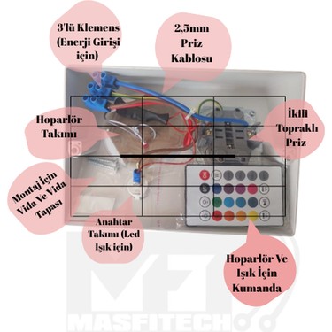 Masfitech Dolap ve Tezgah Altı Bluetooth Müzik Çalar Fiyatı