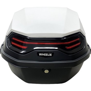 WHEELIE XT08-W 32 Litre Motosiklet Arka Çanta Beyaz Parlak Fiyatı