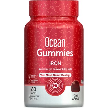 Orzax Ocean Gummies Demir Çiğnenebilir Jel Form 60 Adet Fiyatı
