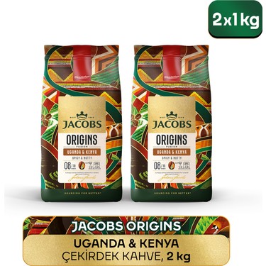 Jacobs Origins Uganda & Kenya Çekirdek Kahve 1 kg x 2 Adet Fiyatı