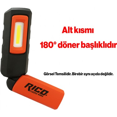 Mıknatıslı Şarjlı Ledli El Feneri 600 Lümen Lambası Spor Fiyatı