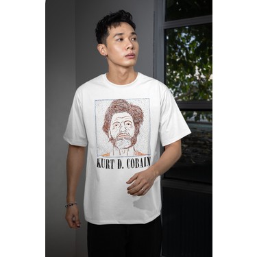 Unisex Kurt Cobain Yazılı Tişört, Oversize Rock Band Nirvana Fiyatı