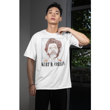 Resurreccion  Cobain Tシャツ Lサイズ Unisex Kurt Cobain Yazılı Tişört, Oversize Rock Band Nirvana Fiyatı
