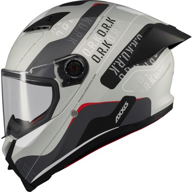 Axxıs Motosiklet Kaskı Fenıx Ork C2 Black-Whıte Matt Gloss Fiyatı