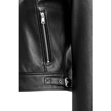 Derimod Missy Kadın Siyah Kısa Deri Ceket 25SGE53081M Fiyatı