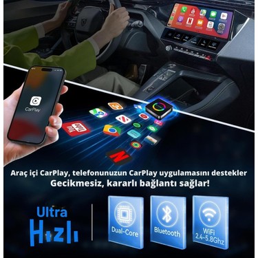 Araç Carplay Ai Box Uyumlu Kit Youtube, Netflix Android Auto Fiyatı