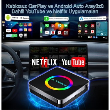 早い者勝ち❣️ CarPlay Ai Box 車内 YouTube Netflix Araç Carplay Ai Box Uyumlu Kit Youtube, Netflix Android Auto Fiyatı