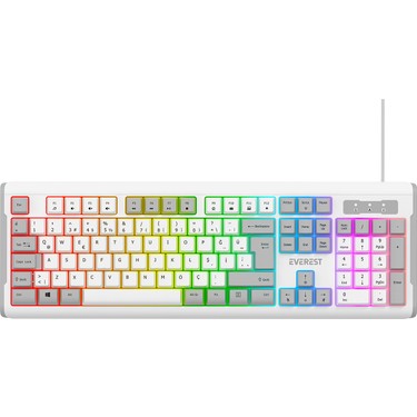 Everest Kb-74 Membran Klavye Sessiz Klavye USB Rainbow Fiyatı