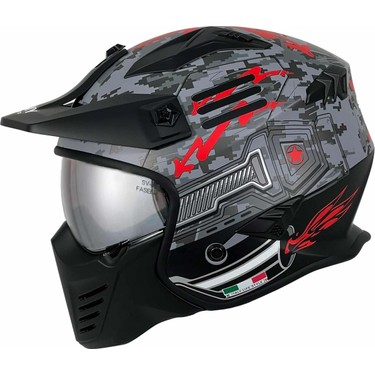 Sway Sw X2 Tokyo Trooper Black Red Moduler Kask - Standart - Fiyatı