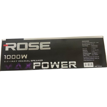 Rose 1000W 6 x 9 4 Yollu Koaksiyel Hoparlör - Telli Kapaklı Fiyatı