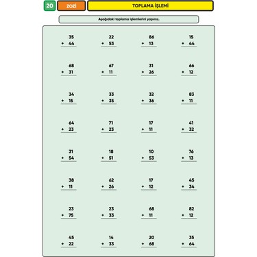 Zoziler 2. Sınıf Matematik Işlem Yeteneği – Çek Kopar Kitap Kitabı
