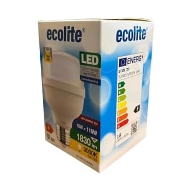 Ecolite 18W (116W) Jumbo LED Ampul 3000K Sarı Işık E27 Duylu Fiyatı