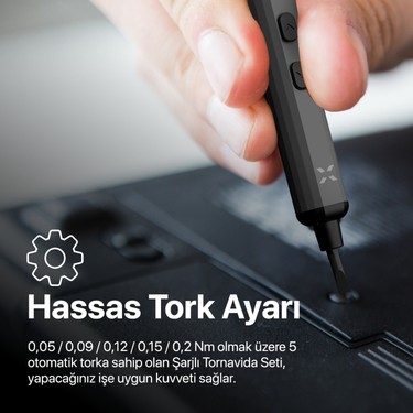 Xenon Smart Şarjlı LED Işıklı Otomatik Hassas Tork Ayarlı Fiyatı