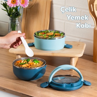66732 Stainless Steel Vakumlu Lunch Box Iki Katlı Paslanmaz Fiyatı