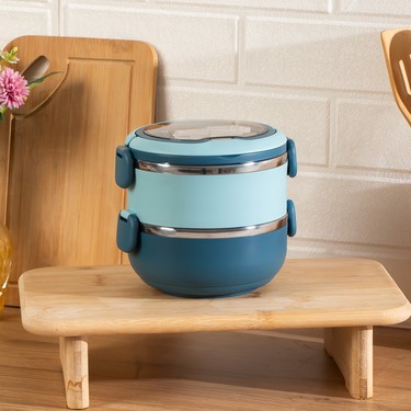 66732 Stainless Steel Vakumlu Lunch Box Iki Katlı Paslanmaz Fiyatı