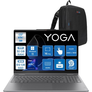 Lenovo Yoga 7 2-In-1 16ILL10 Intel Core Ultra 7 258V 32GB Fiyatı