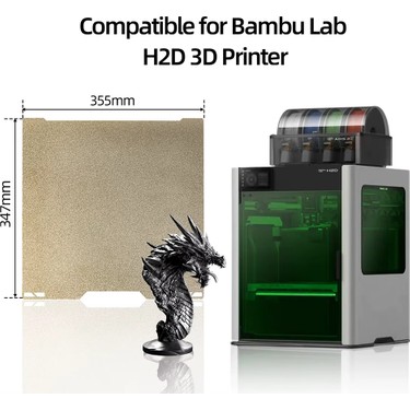 bblove☆ページ Bambu Lab H2D Çift Taraflı Pütürlü Pei Yay Çeliği Fiyatı