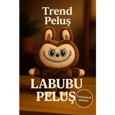 Labubu Peluş Oyuncak - Yumuşacık Kahverengi - Trend Labubu - Fiyatı
