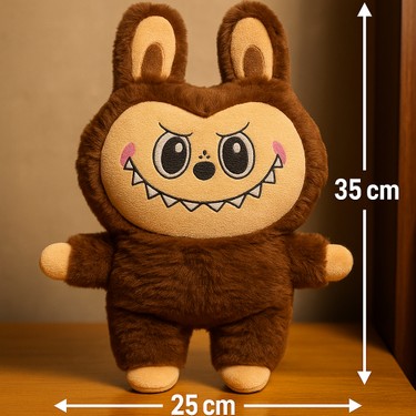 Labubu Peluş Oyuncak - Yumuşacık Kahverengi - Trend Labubu - Fiyatı