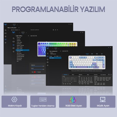 Aula F99 3 Modlu Rgb Hot Swap Mekanik Reaper Switch Kablosuz Fiyatı